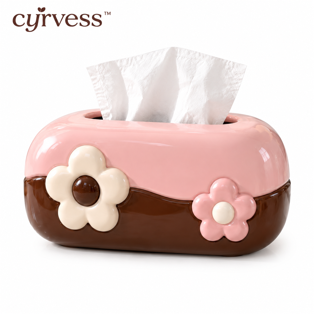 𝒄𝒚𝒓𝒗𝒆𝒔𝒔™ Two-Tone Oval Tissue Box