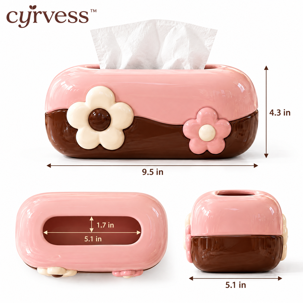 𝒄𝒚𝒓𝒗𝒆𝒔𝒔™ Two-Tone Oval Tissue Box