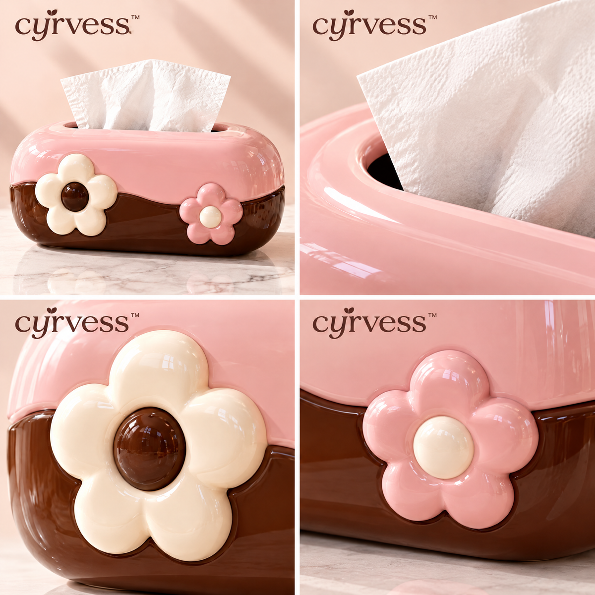 𝒄𝒚𝒓𝒗𝒆𝒔𝒔™ Two-Tone Oval Tissue Box