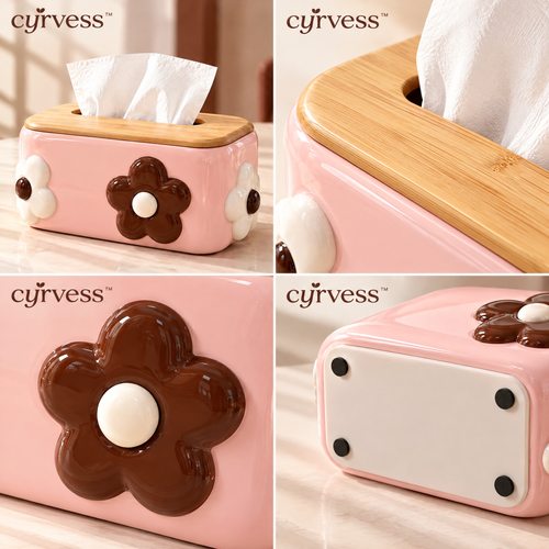 𝒄𝒚𝒓𝒗𝒆𝒔𝒔™ Bamboo Lid Tissue Box