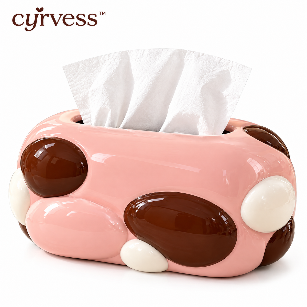 𝒄𝒚𝒓𝒗𝒆𝒔𝒔™ Pebble Shape Tissue Box