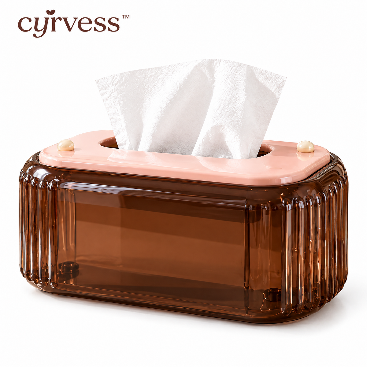 𝒄𝒚𝒓𝒗𝒆𝒔𝒔™ Smoked Acrylic Tissue Box