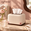 𝒄𝒚𝒓𝒗𝒆𝒔𝒔™ Ribbed Square Tissue Box Cover
