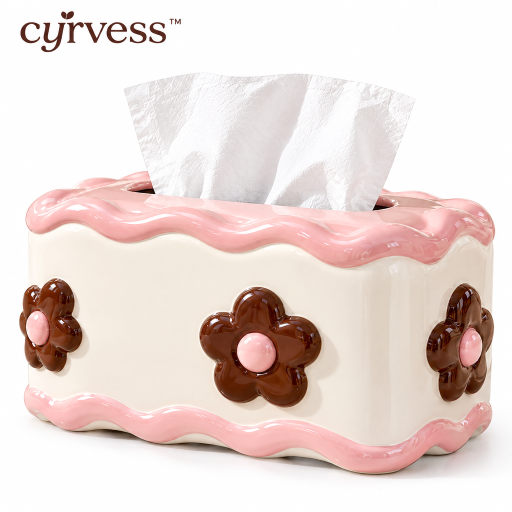𝒄𝒚𝒓𝒗𝒆𝒔𝒔™ Wavy Edge Tissue Box