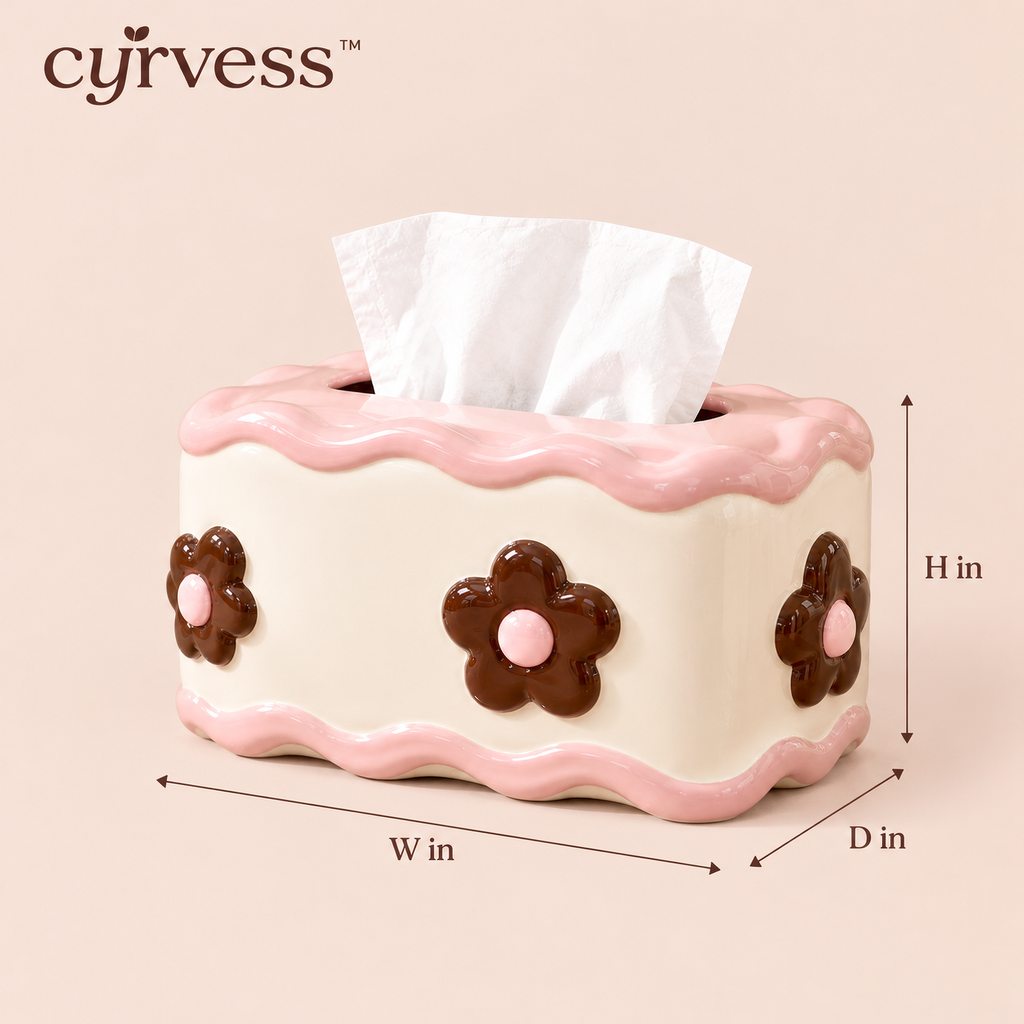 𝒄𝒚𝒓𝒗𝒆𝒔𝒔™ Wavy Edge Tissue Box