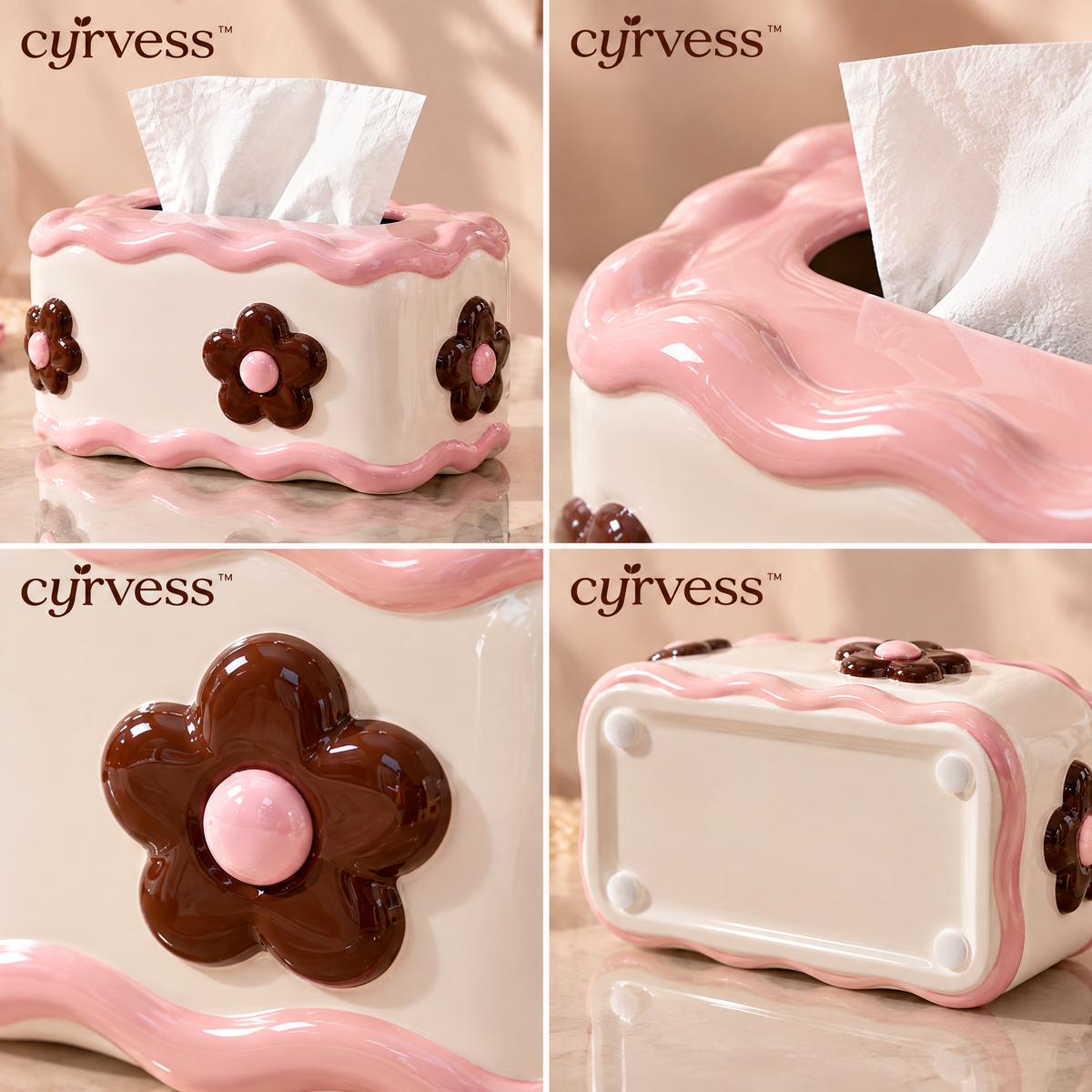 𝒄𝒚𝒓𝒗𝒆𝒔𝒔™ Wavy Edge Tissue Box