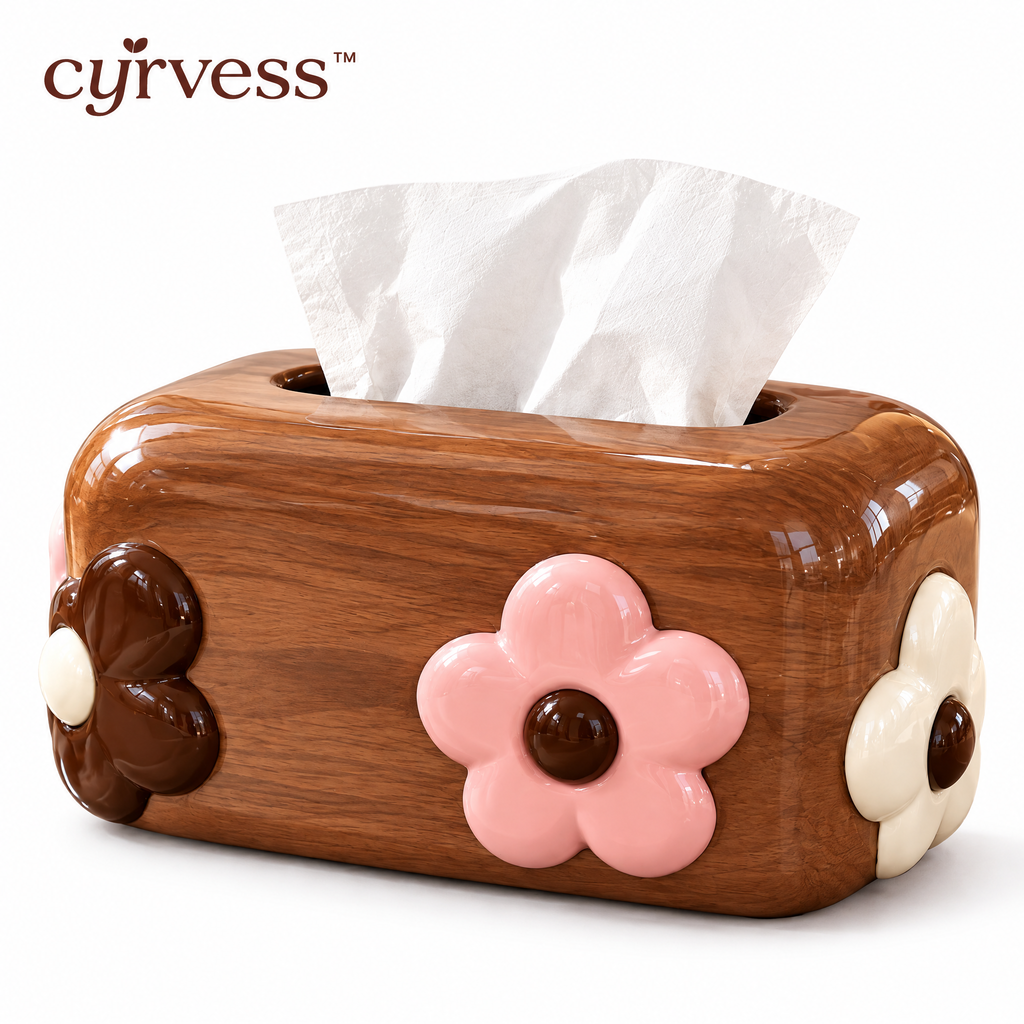 𝒄𝒚𝒓𝒗𝒆𝒔𝒔™ Natural Wood Tissue Box