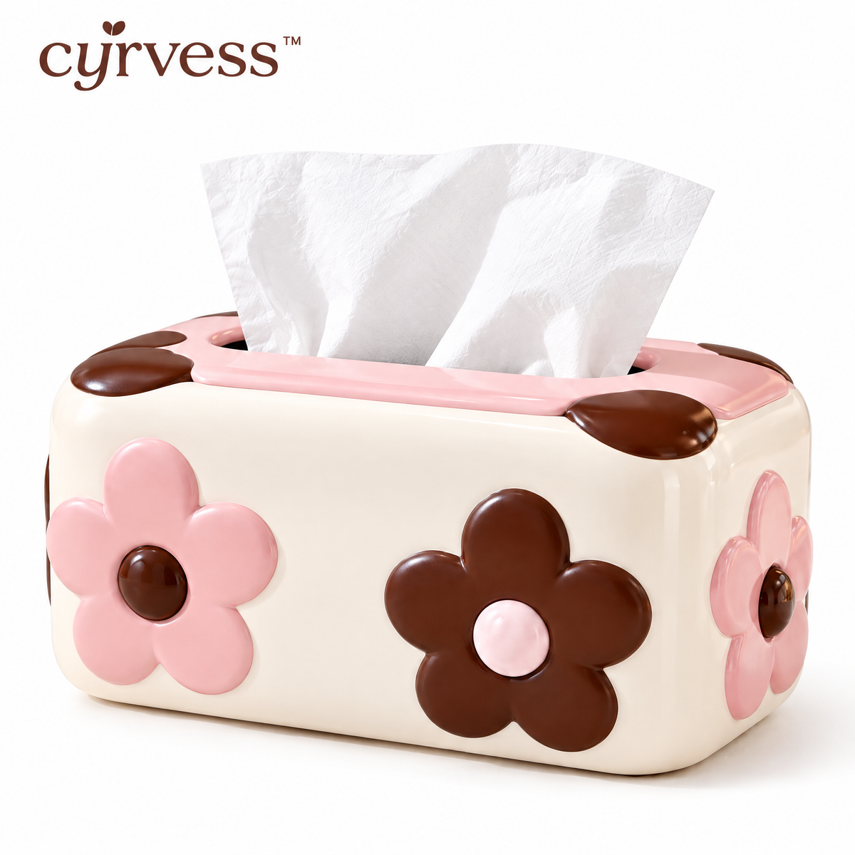 𝒄𝒚𝒓𝒗𝒆𝒔𝒔™ Matte Metal Tissue Box