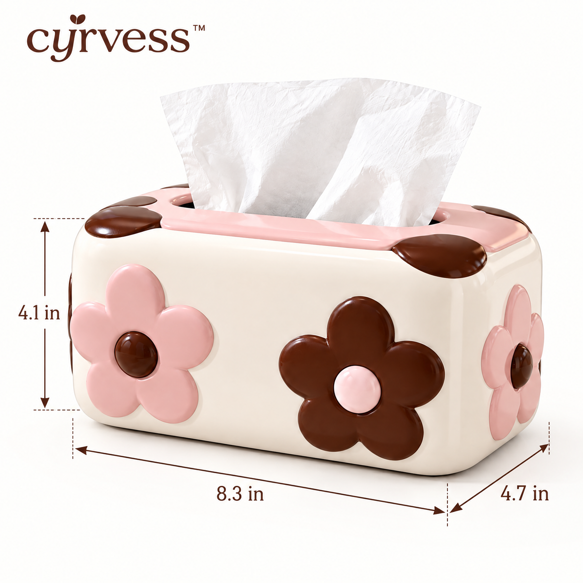 𝒄𝒚𝒓𝒗𝒆𝒔𝒔™ Matte Metal Tissue Box