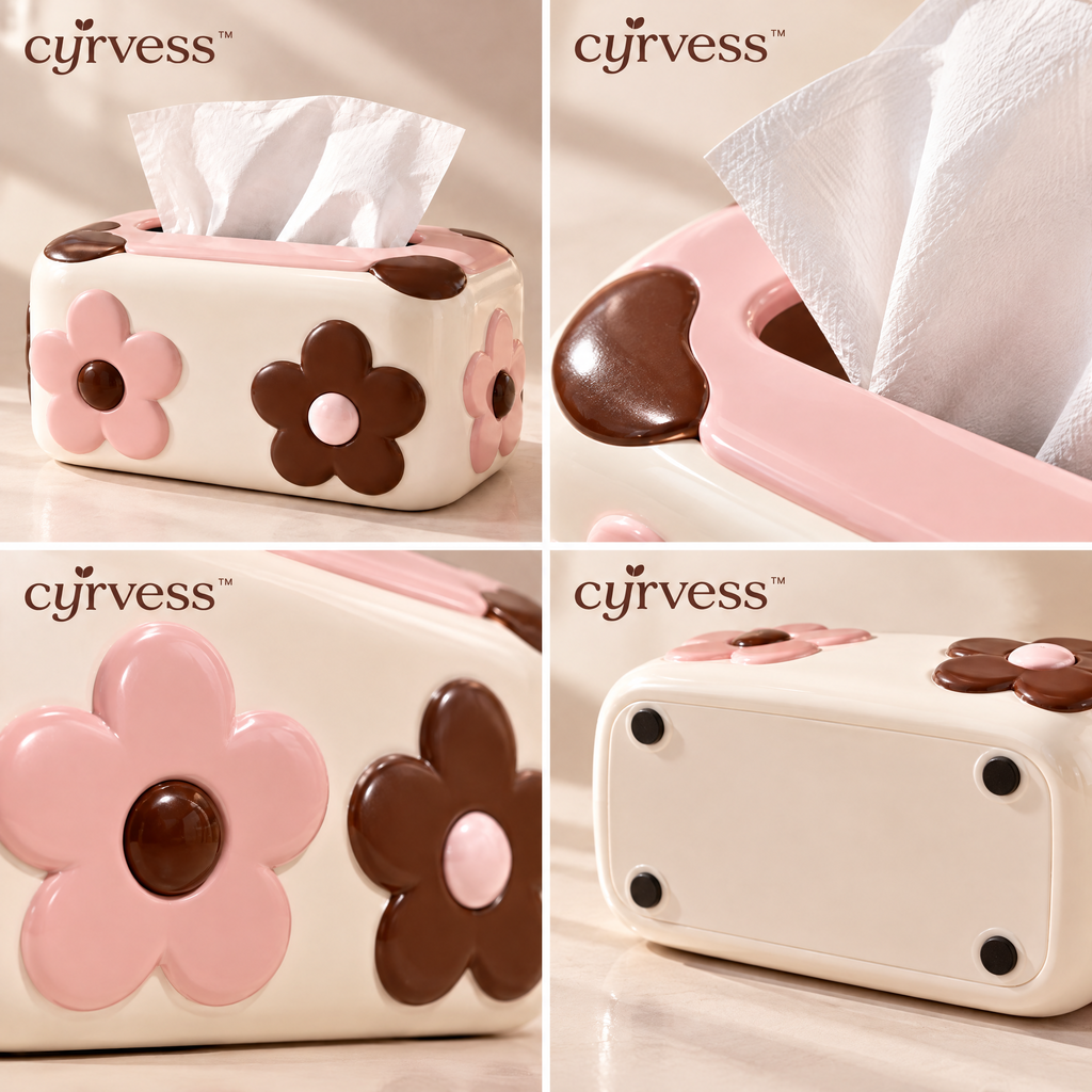 𝒄𝒚𝒓𝒗𝒆𝒔𝒔™ Matte Metal Tissue Box