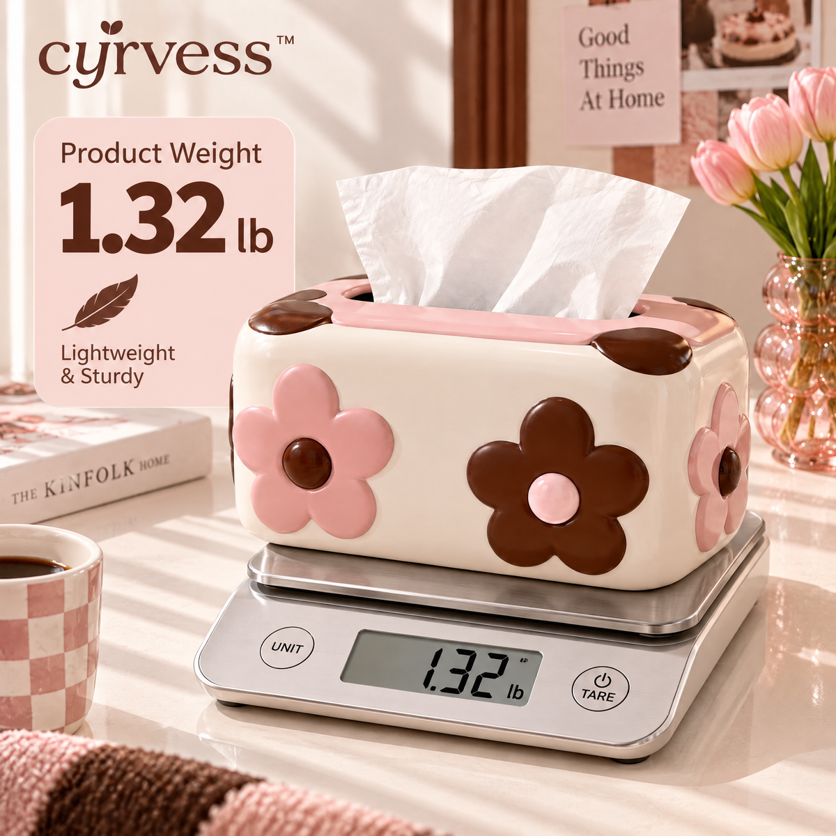 𝒄𝒚𝒓𝒗𝒆𝒔𝒔™ Matte Metal Tissue Box